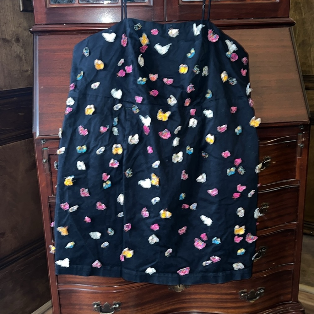 Floral Black Mini Dress plus size - Picture 5 of 5